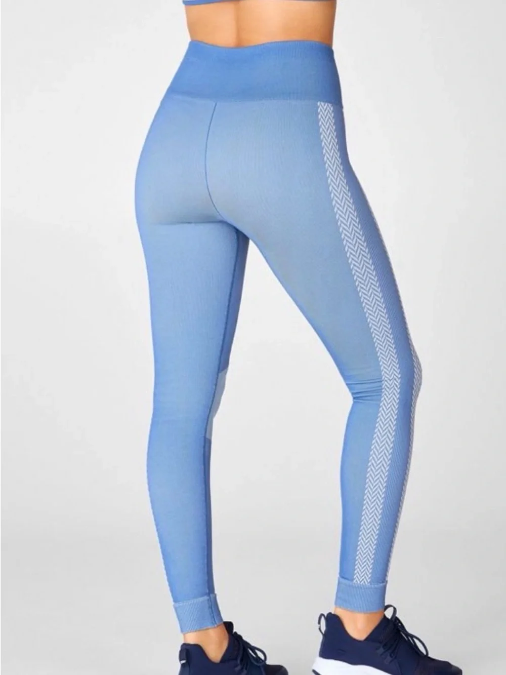 Fabletics Light Blue Seamless High-Waist Leggings - Picture 3 of 4
